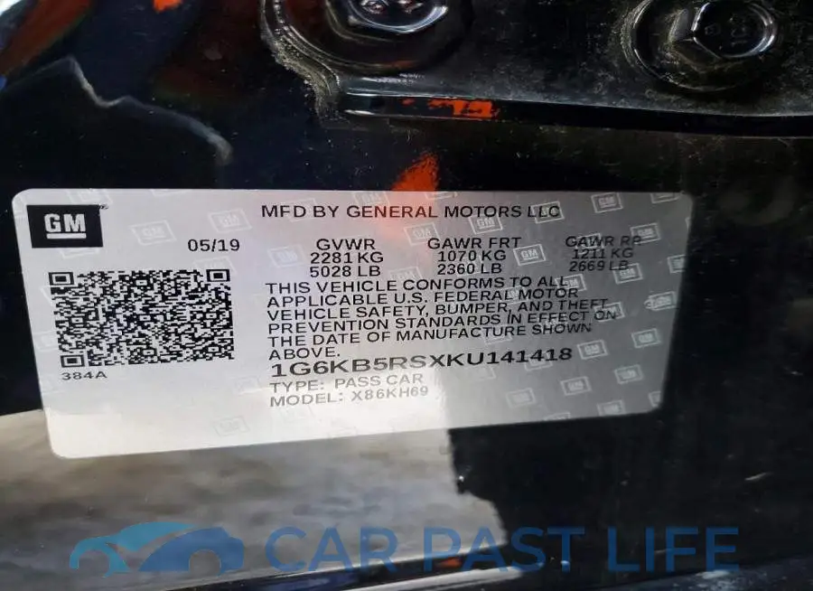 1G6KB5RSXKU141418# 12