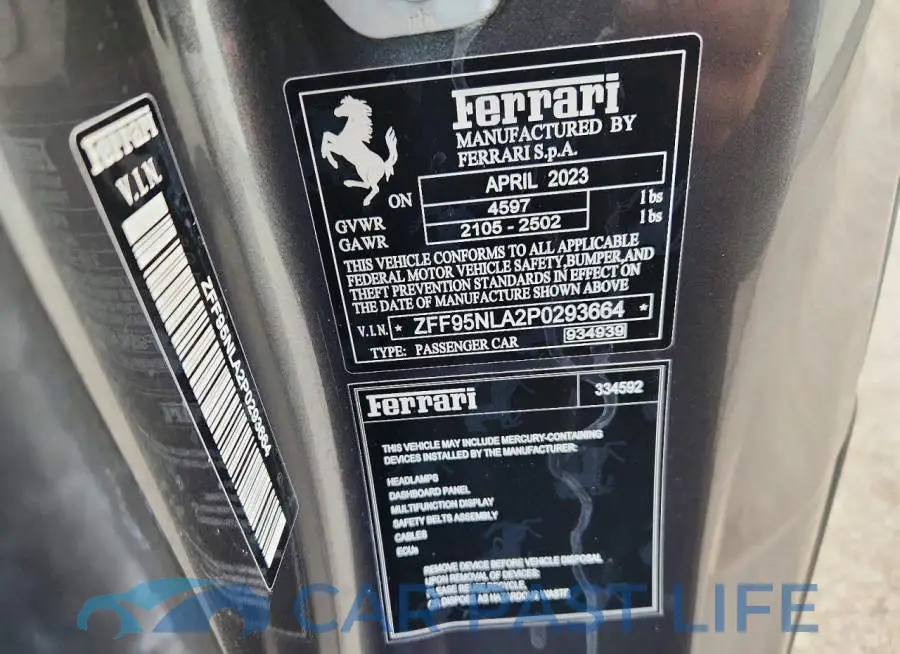 ZFF95NLA2P0293664# 12