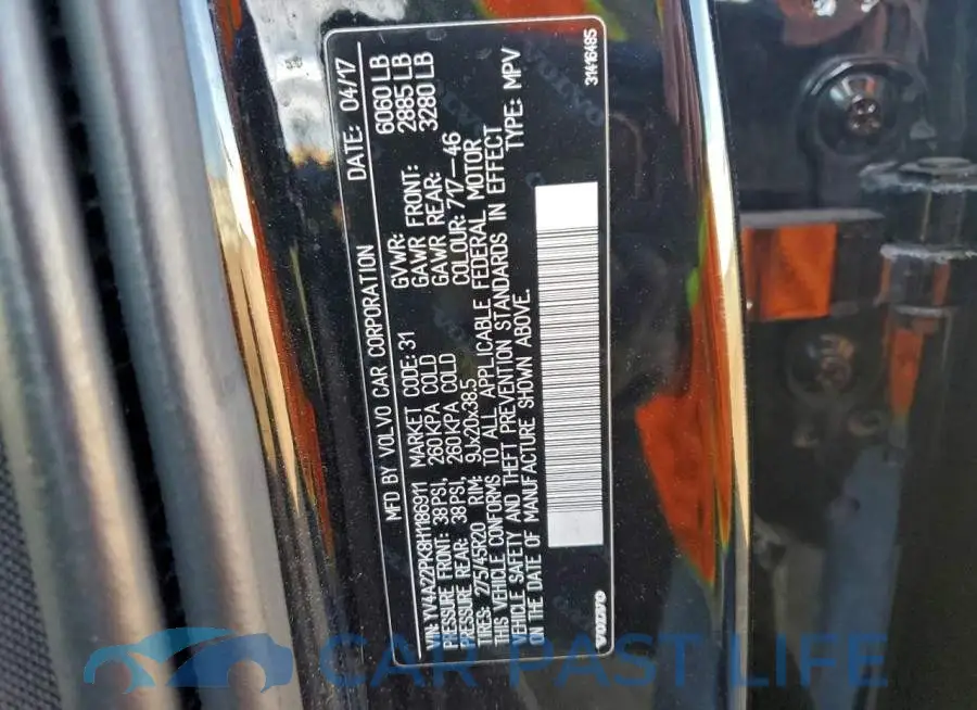 YV4A22PK8H1186911# 13