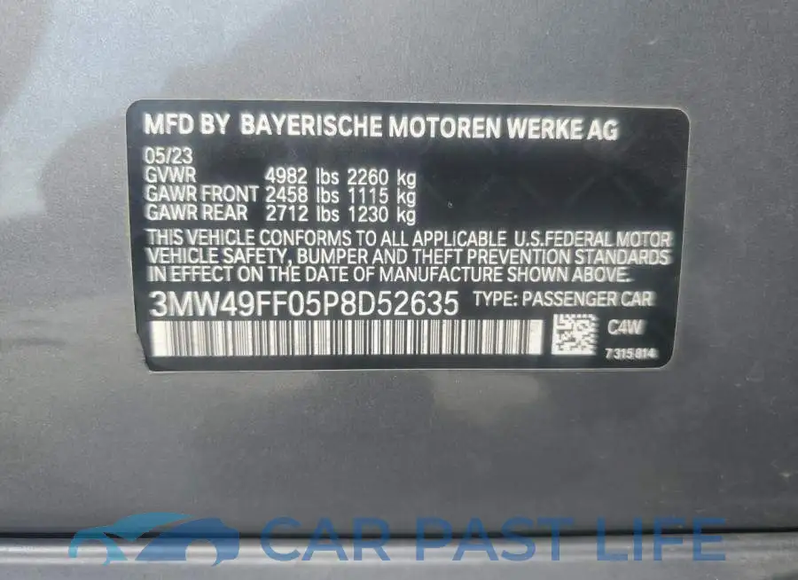 3MW49FF05P8D52635# 12