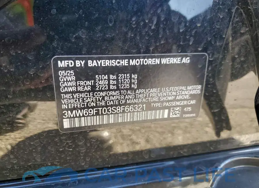 3MW69FT03S8F66321# 12