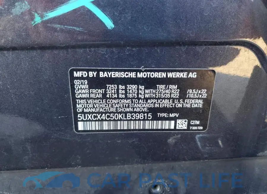 5UXCX4C50KLB39815# 13