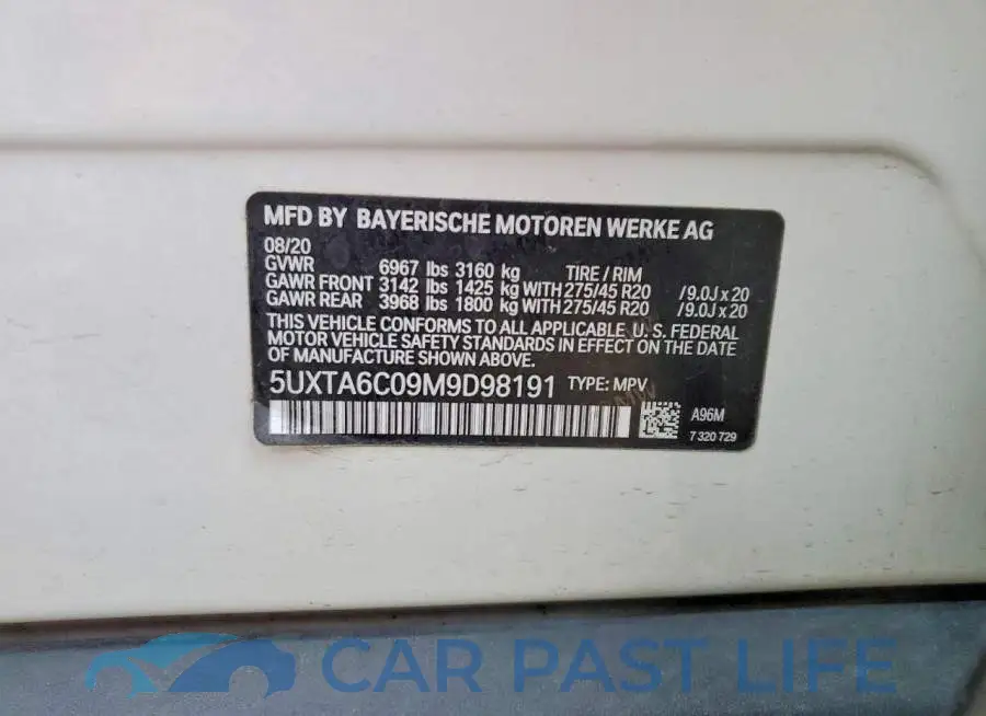 5UXTA6C09M9D98191# 12