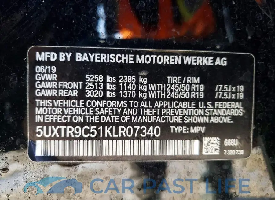 5UXTR9C51KLR07340# 13