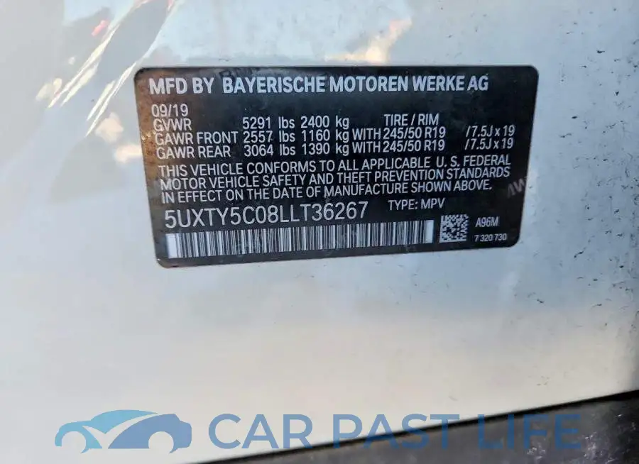 5UXTY5C08LLT36267# 13