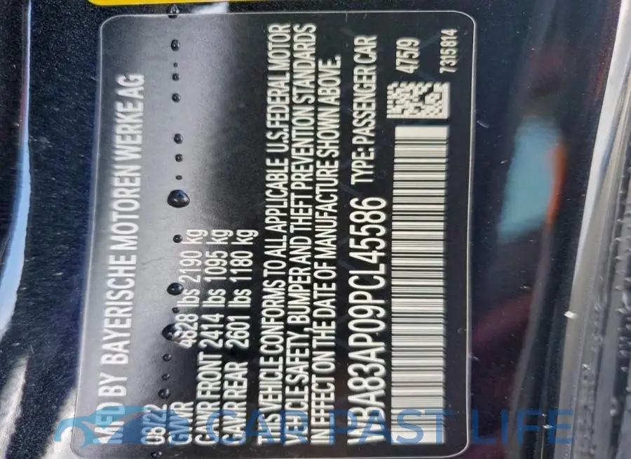 WBA83AP09PCL45586# 12