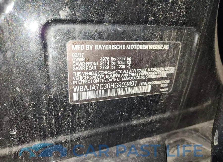 WBAJA7C30HG903491# 13