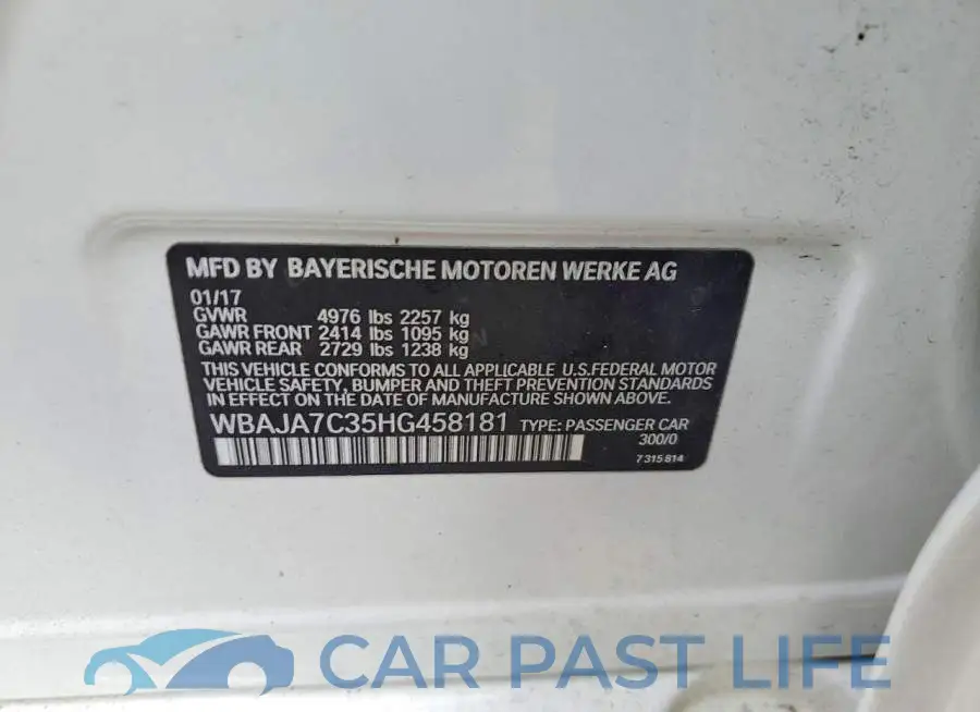 WBAJA7C35HG458181# 12