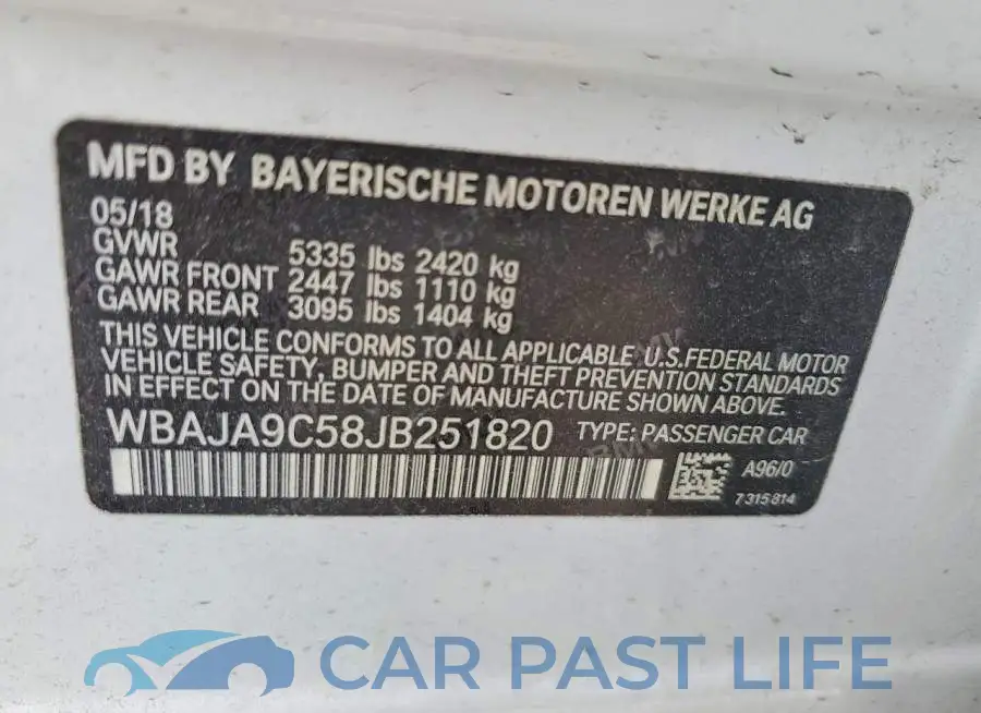 WBAJA9C58JB251820# 12