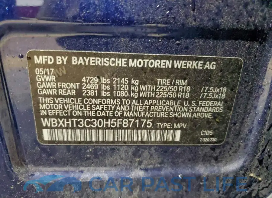 WBXHT3C30H5F87175# 14