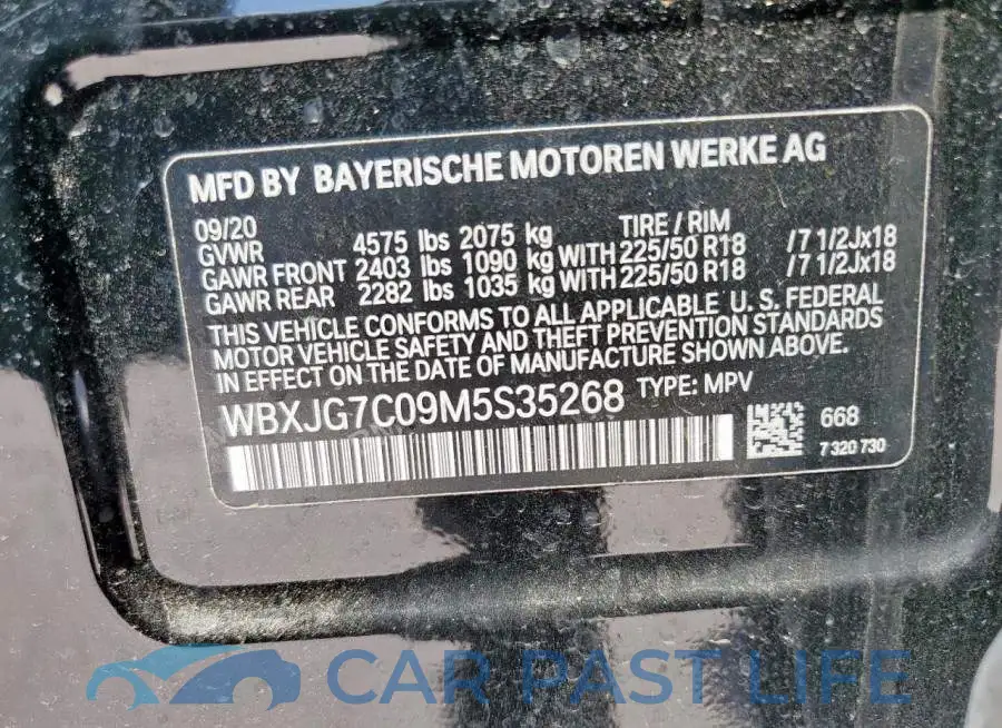 WBXJG7C09M5S35268# 12