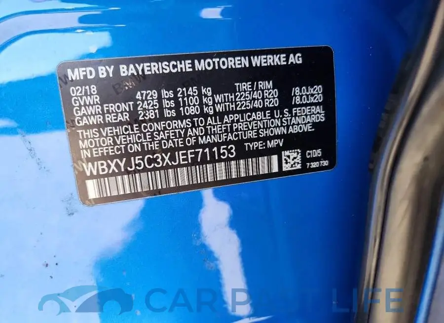 WBXYJ5C3XJEF71153# 13