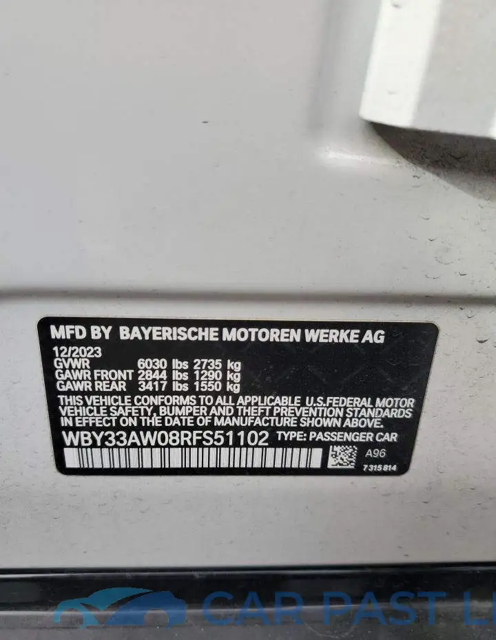 WBY33AW08RFS51102# 12