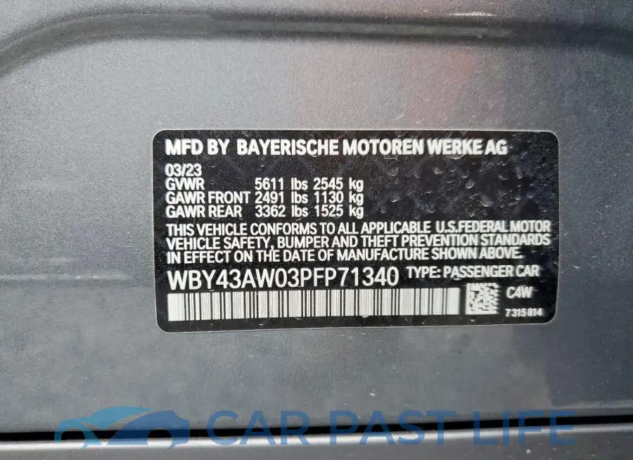 WBY43AW03PFP71340# 12
