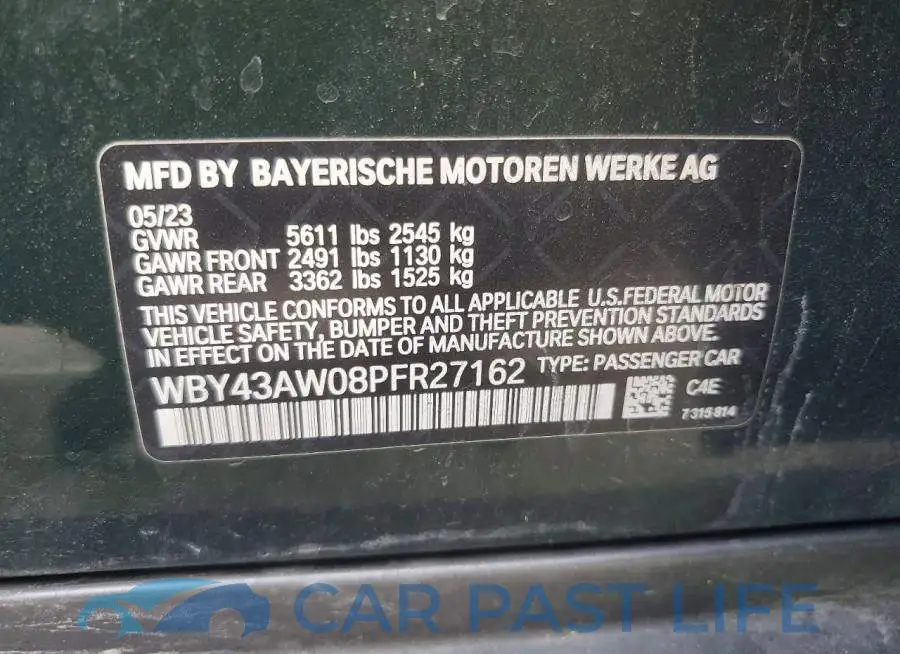 WBY43AW08PFR27162# 12