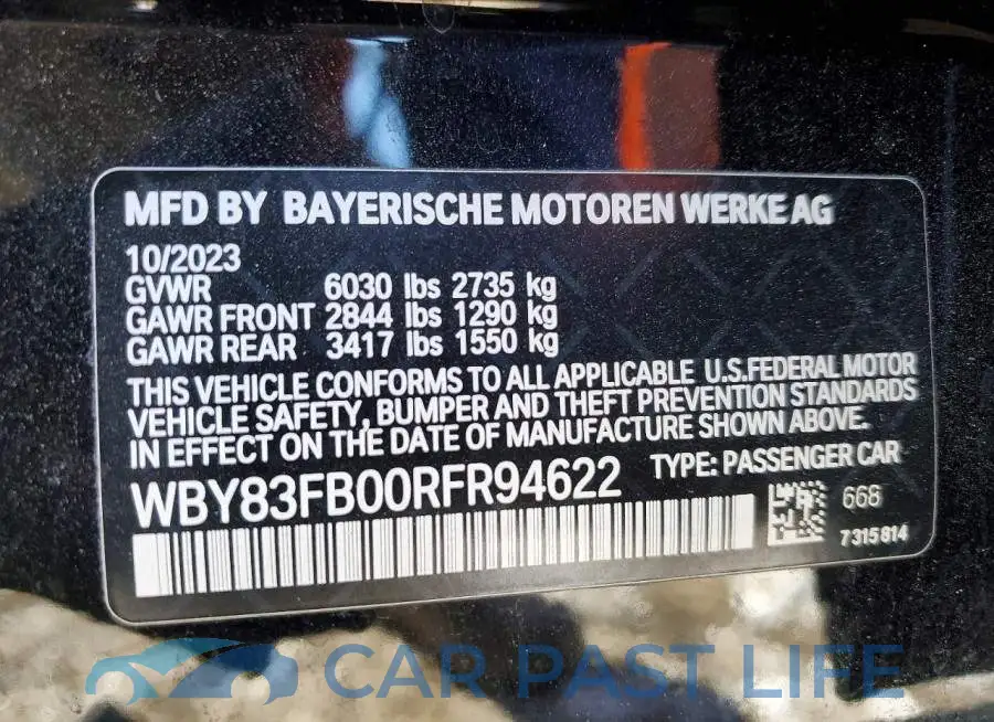 WBY83FB00RFR94622# 12