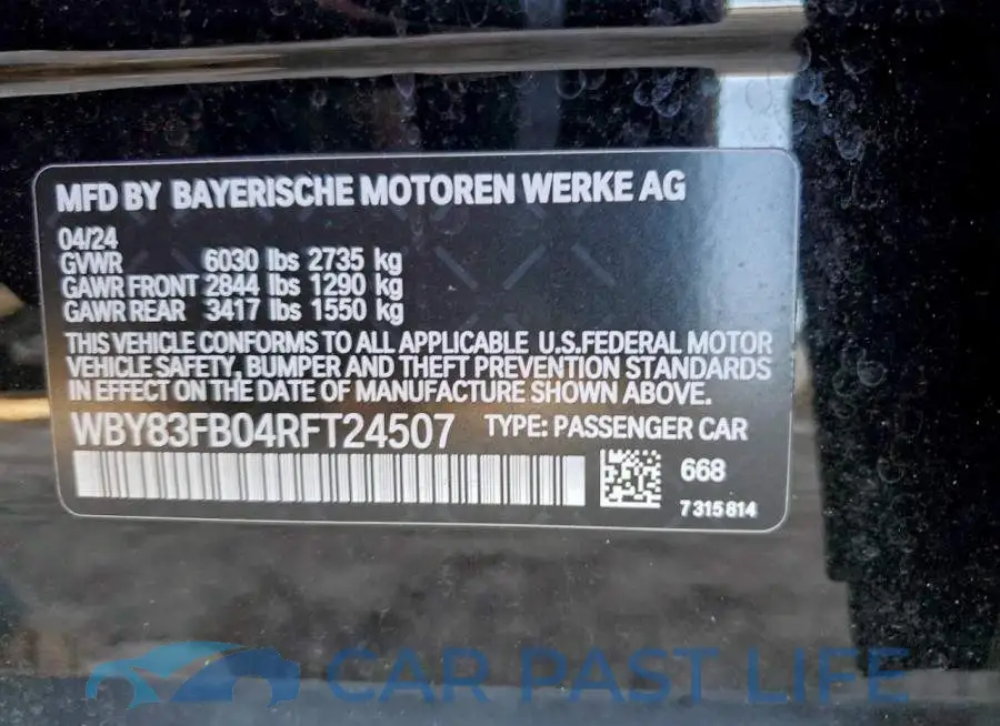 WBY83FB04RFT24507# 12
