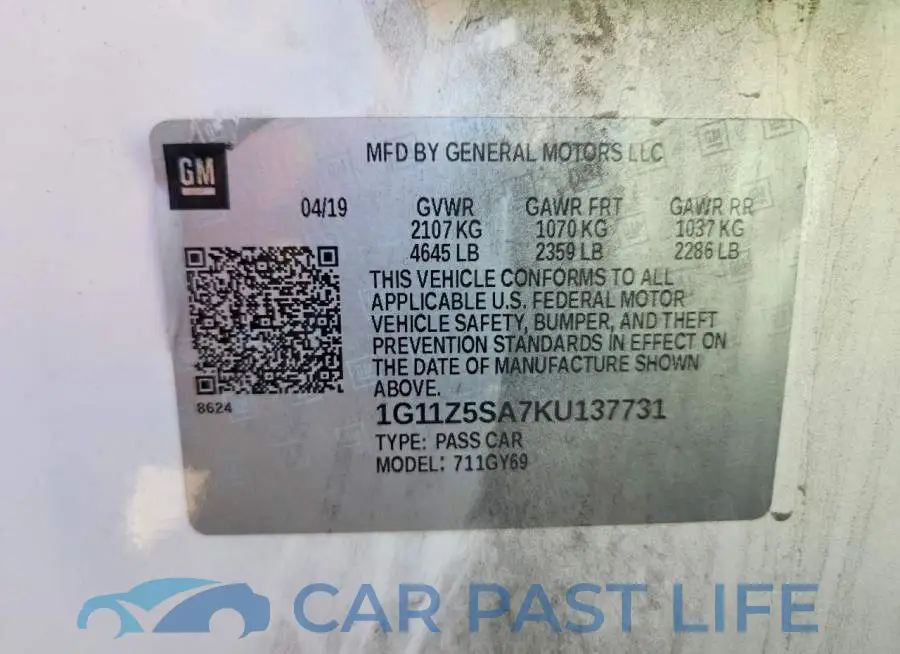 1G11Z5SA7KU137731# 13