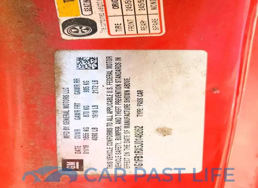 1G1FB1RX5J0148262# 12