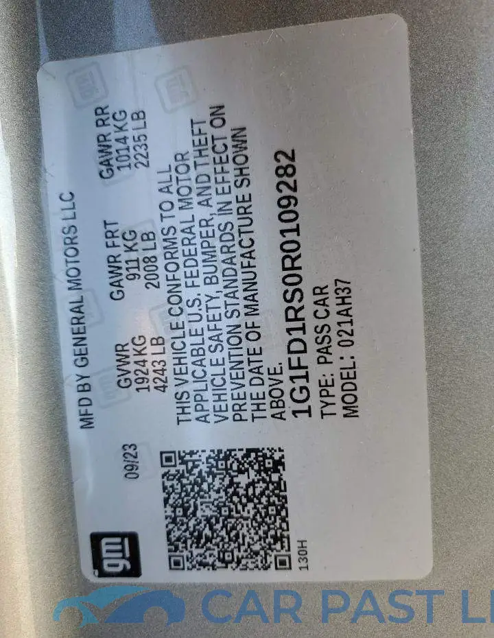 1G1FD1RS0R0109282# 12
