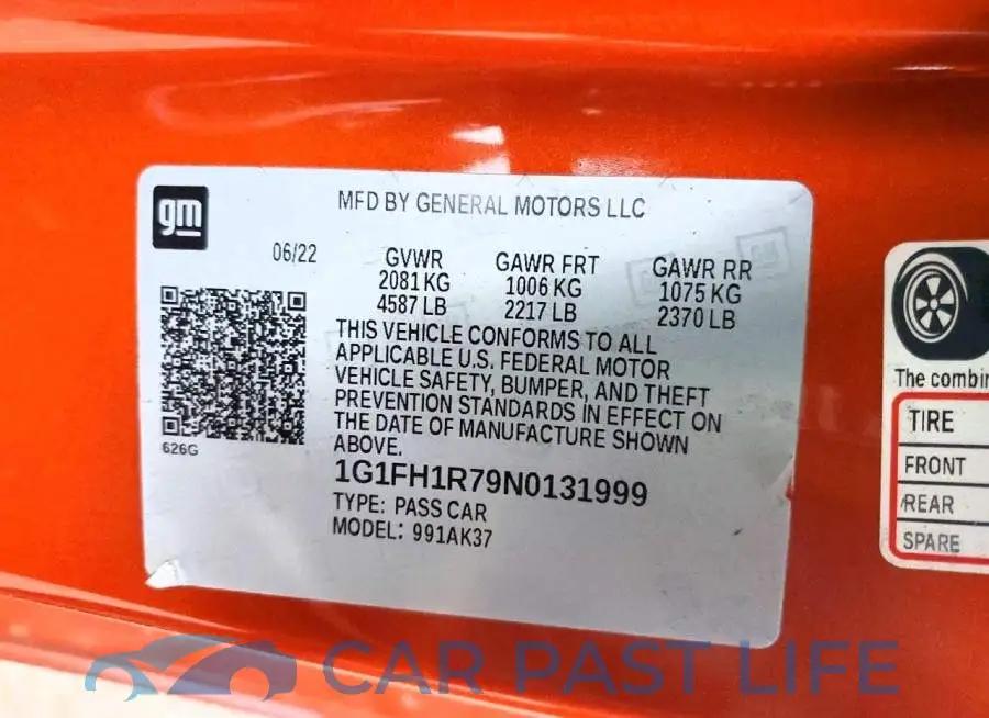 1G1FH1R79N0131999# 12