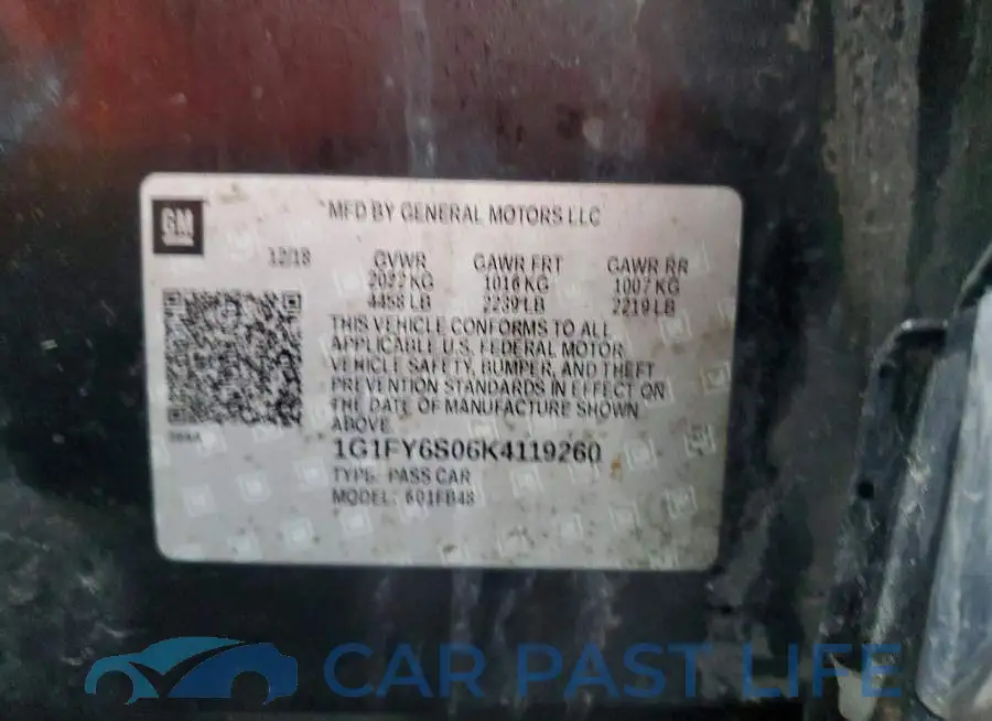 1G1FY6S06K4119260# 12