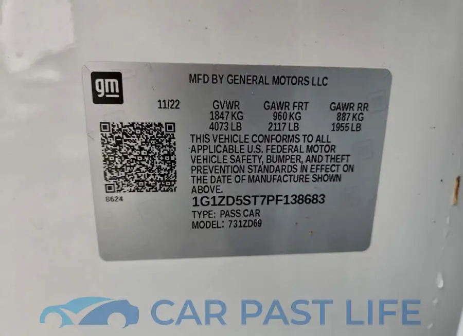 1G1ZD5ST7PF138683# 12