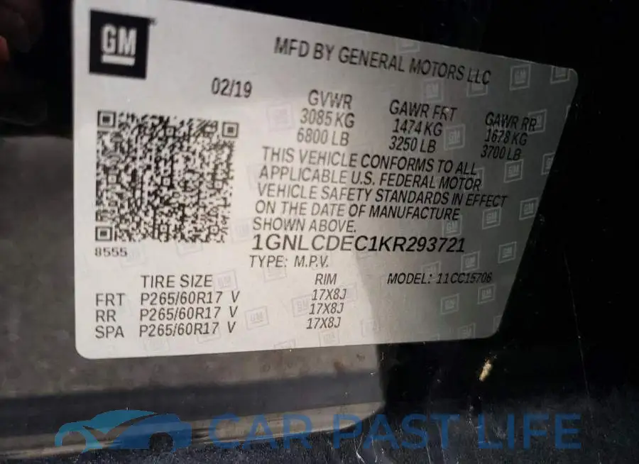 1GNLCDEC1KR293721# 14