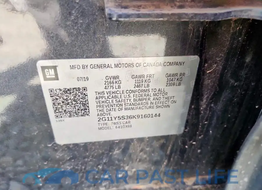2G11Y5S36K9160144# 12
