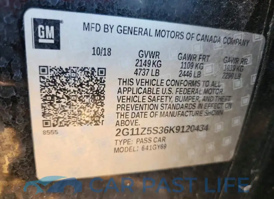 2G11Z5S36K9120434# 12