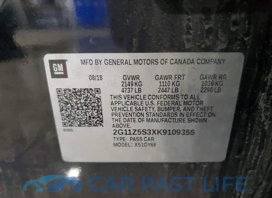 2G11Z5S3XK9109355# 13