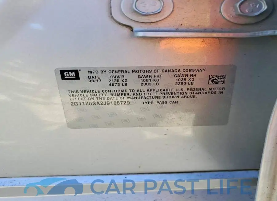 2G11Z5SA2J9108729# 12