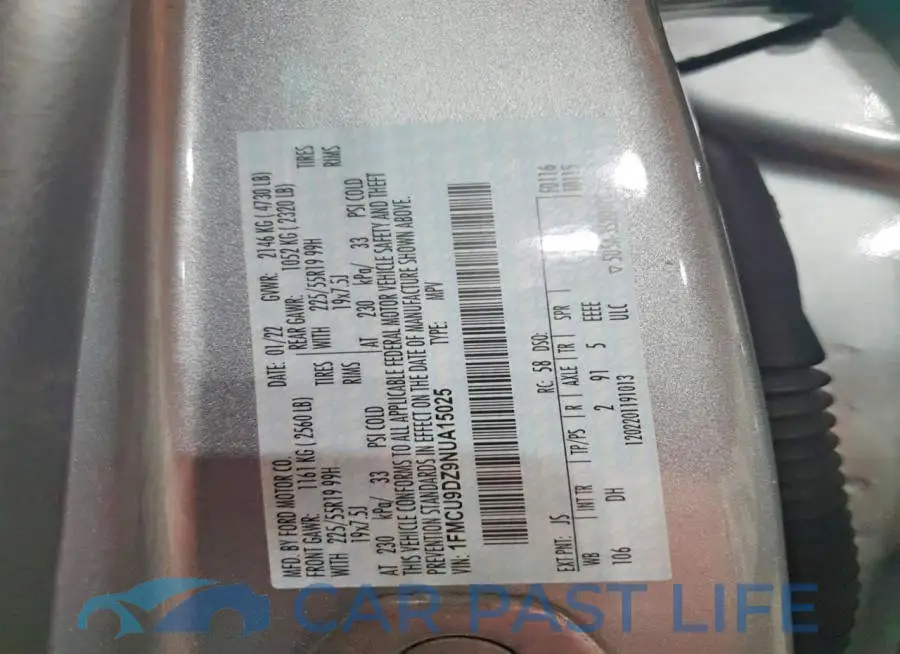 1FMCU9DZ9NUA15025# 13