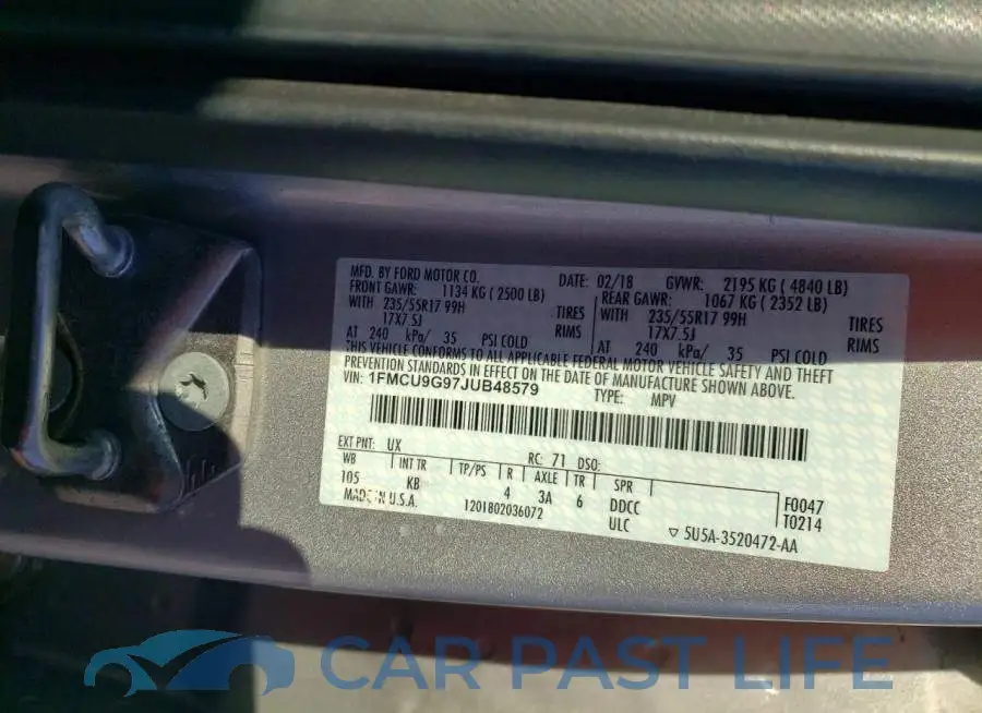 1FMCU9G97JUB48579# 13