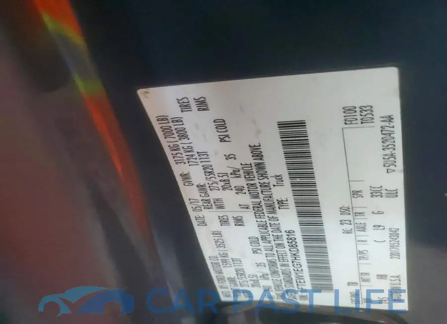 1FTEW1EG7HKD85816# 12