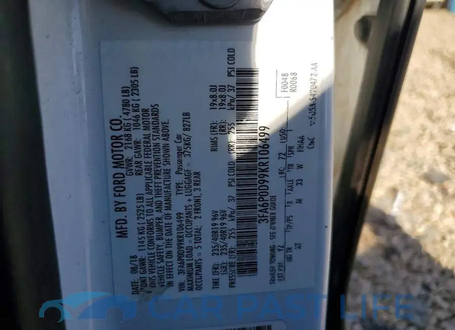 3FA6P0D99KR106499# 12