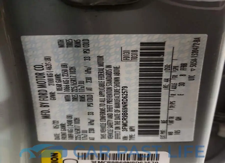 3FMCR9B69NRD62579# 13