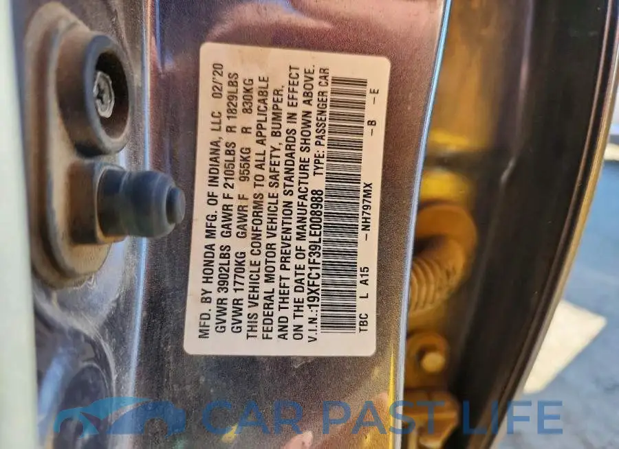 19XFC1F39LE008988# 13