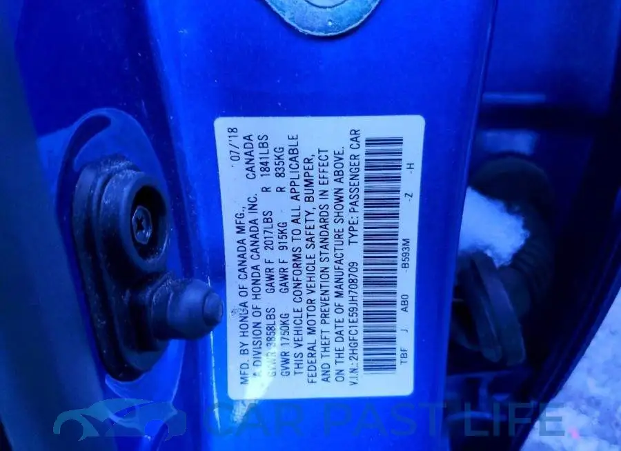 2HGFC1E59JH708709# 13