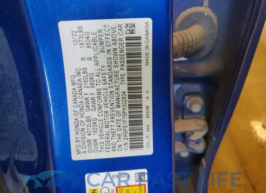 2HGFE1F75PH302834# 12