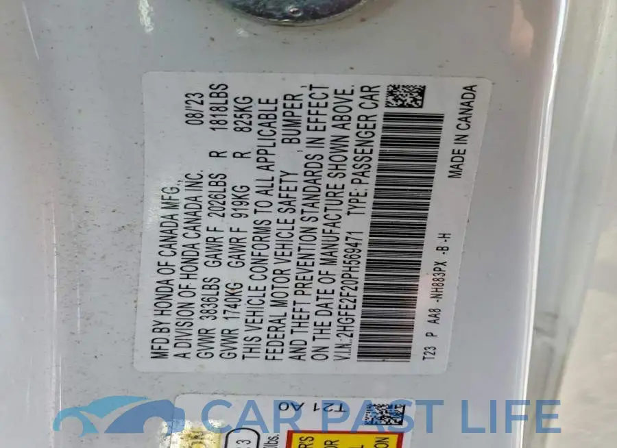 2HGFE2F20PH569471# 12