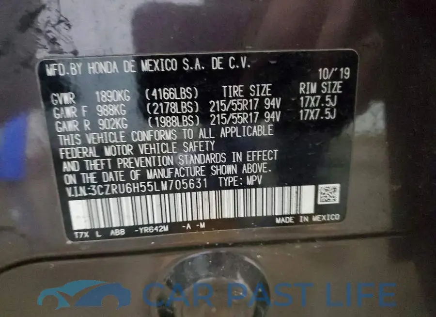 3CZRU6H55LM705631# 14