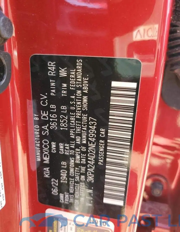3KPA24AD2NE499437# 13