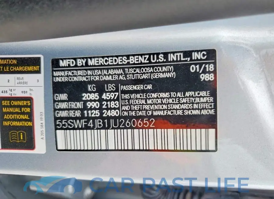 55SWF4JB1JU260652# 12