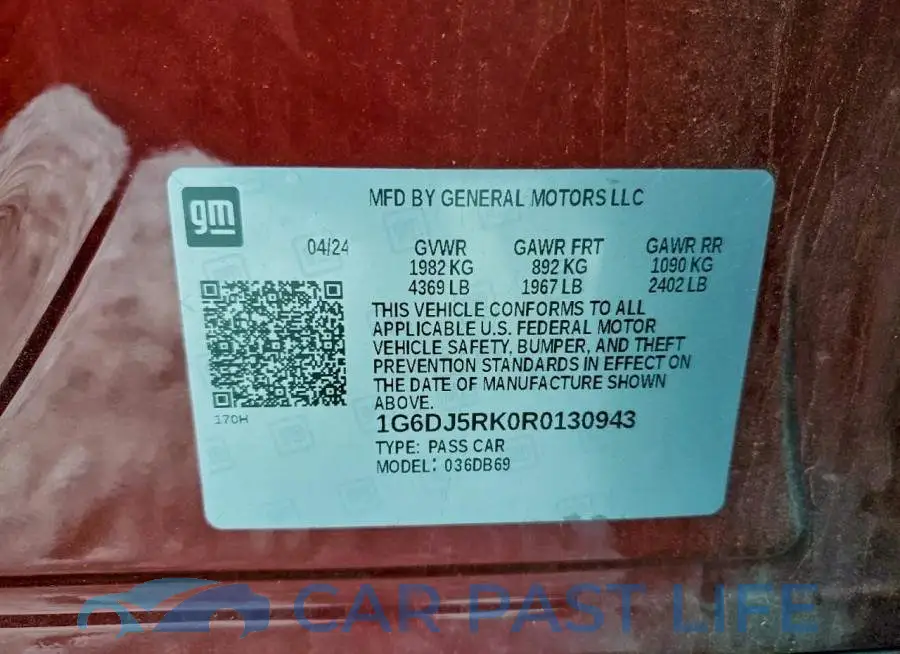 1G6DJ5RK0R0130943# 12