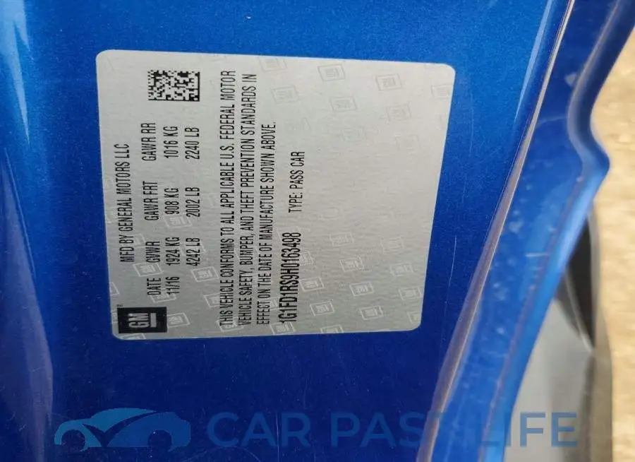 1G1FD1RS9H0163498# 12