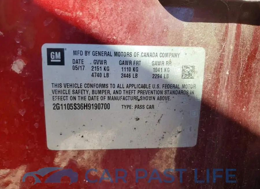 2G1105S36H9190700# 12