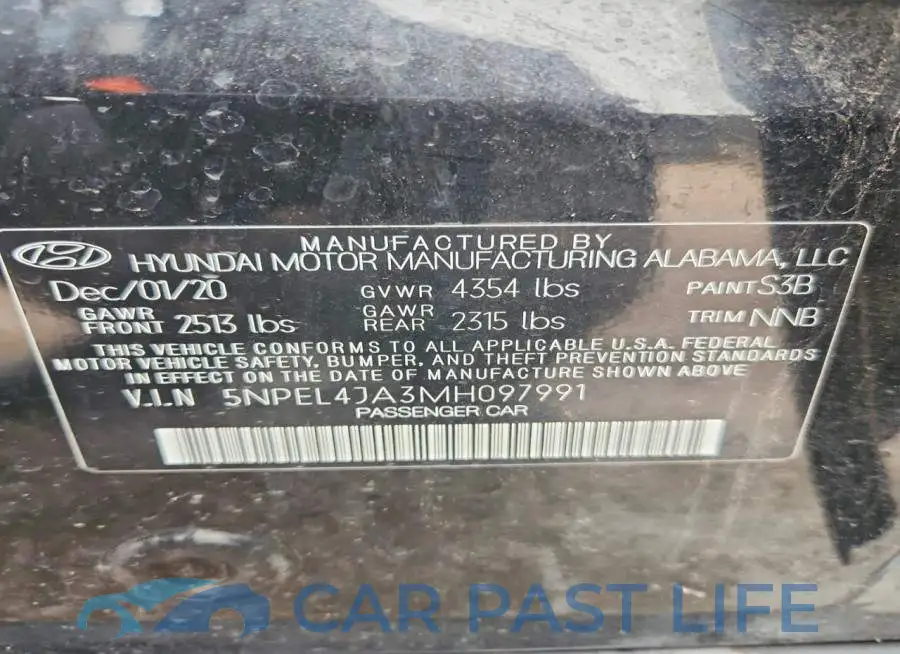 5NPEL4JA3MH097991# 12
