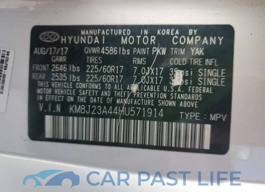 KM8J23A44HU571914# 12