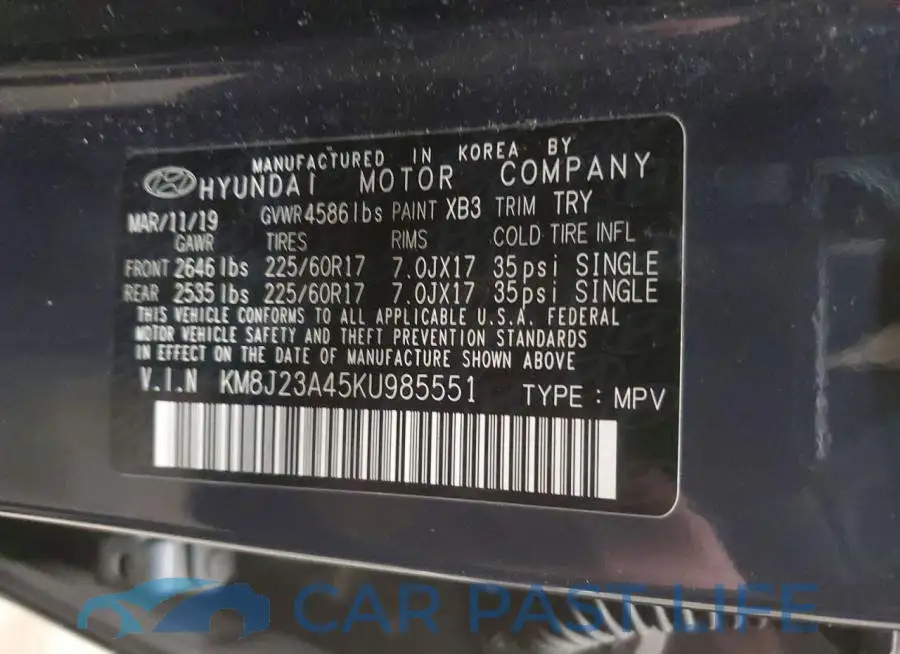 KM8J23A45KU985551# 13